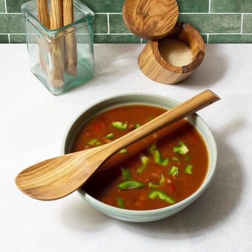 Olive Wood Cooking Spoon, Safe for Nonstick