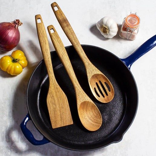 3-Piece Acacia Wood Cooking Utensil Set