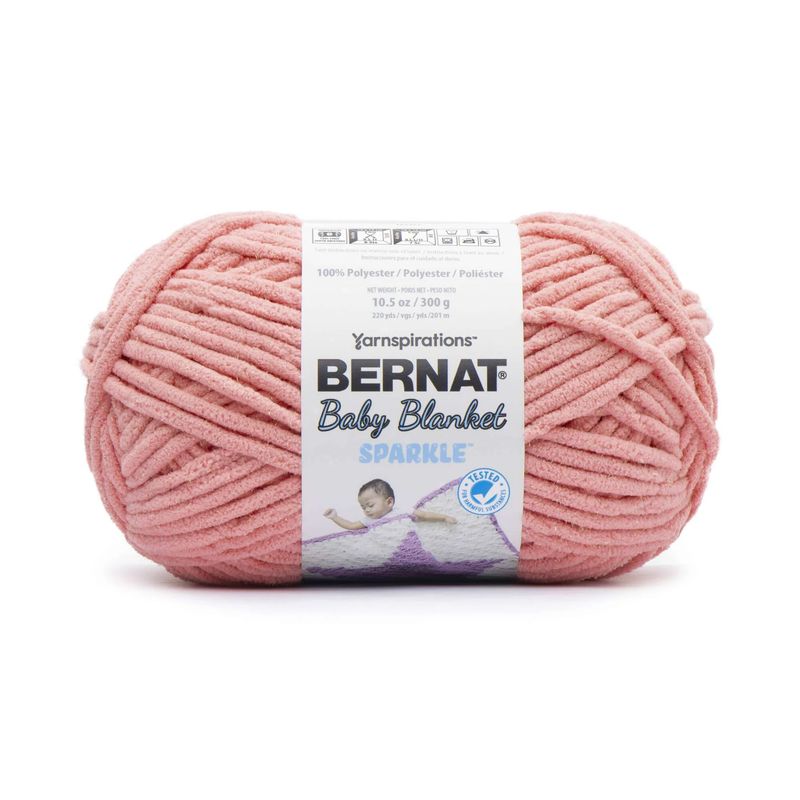 Bernat Baby Blanket Sparkle Rose Glow