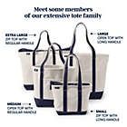 Natural 5 Pocket Zip Top Canvas Tote Bag, Size: Large