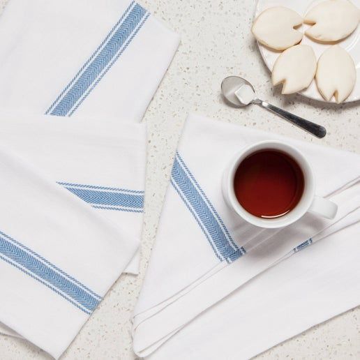 Brooklyn Stripe Delft Blue Dishtowel