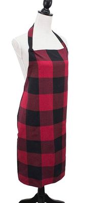Red &amp; Black Buffalo Plaid Cotton  Apron