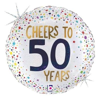 18" Cheers to 50 Years Anniversary Birthday Party