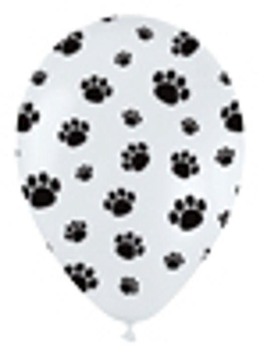 11" Paw Prints Latex Balloons