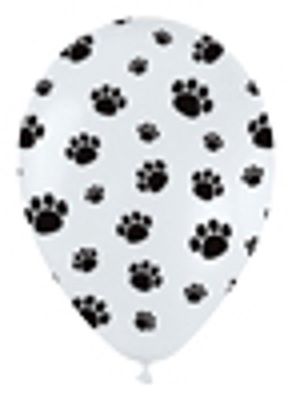 11" Paw Prints Latex Balloons
