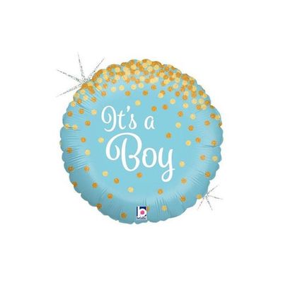 It's a Boy Blue with Gold Dots