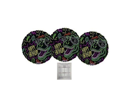 Neon Dinosaurs 18'' Balloons Birthday T-Rex