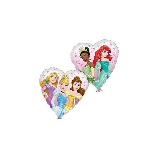 Heart Shape Foil Balloon with Disney Princess Design-1 Pc