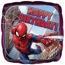 Spiderman Birthday Mylar 18"