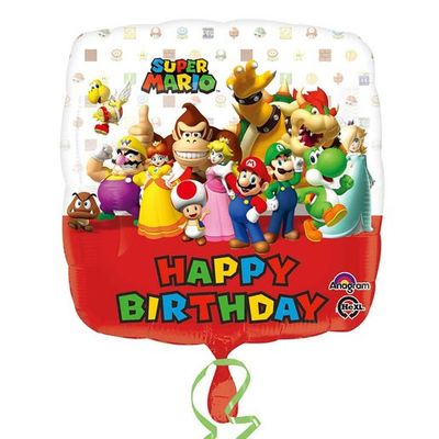 Super Mario Happy Bday Balloon