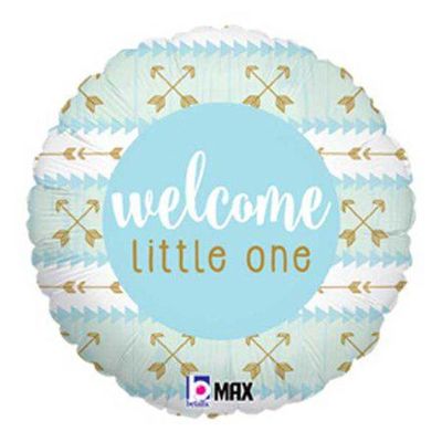 Welcome Little One Blue Balloon