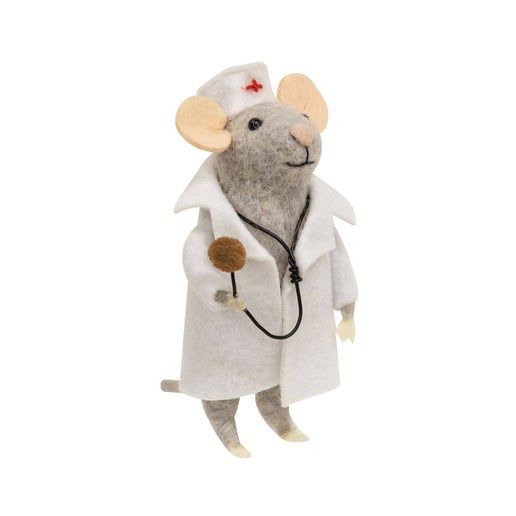 Medical Mouse Felted Ornament