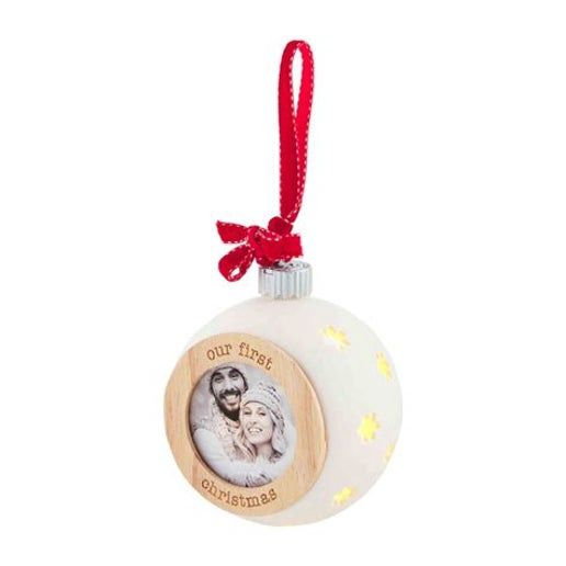 Ceramic Light Ornament - Our First Christmas