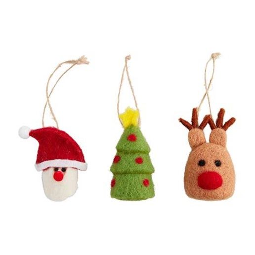 Felt Christmas Ornaments 3 pack