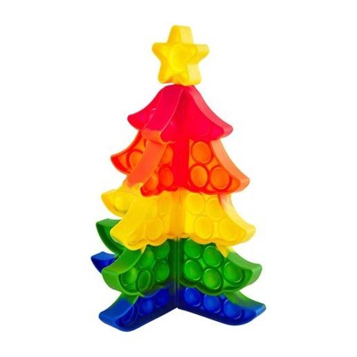 Multi Colored Christmas Tree Popper