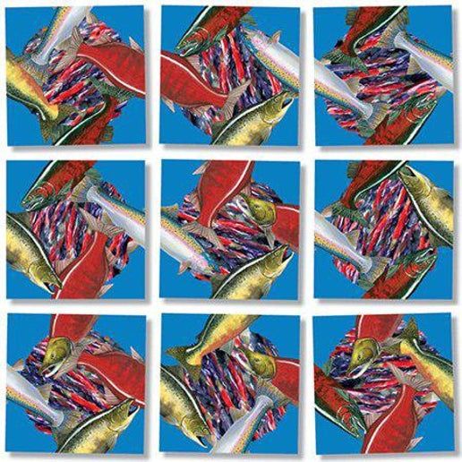 Salmon 9 pc Scramble Square Puzzle