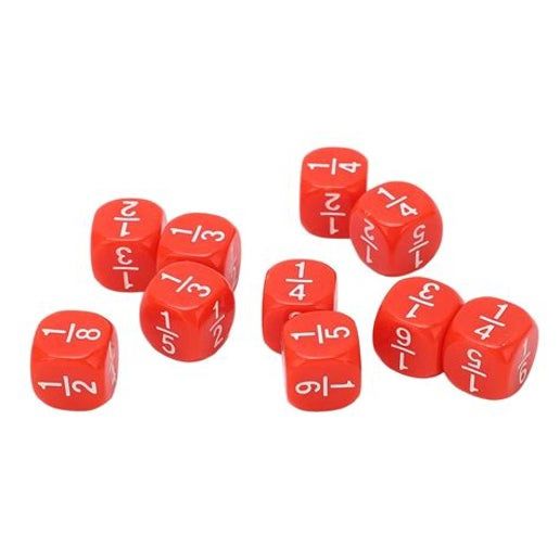 Fraction Dice Set of 6