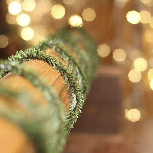 Wired Pine Rope Garland 25Ft