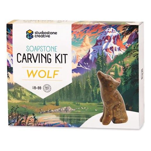 Soapstone Carving Kit - Wolf