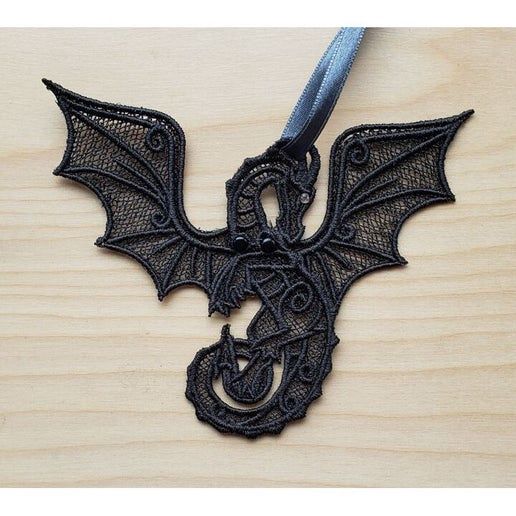Free Standing Lace Dragon Bookmark