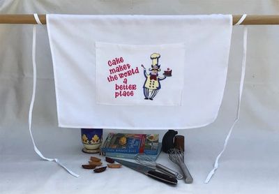 Embroidered Waist Apron - Cake
