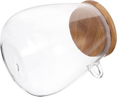Glass Storage Jar - Medium with Cork Lid &amp; Wood Spoon, 20oz