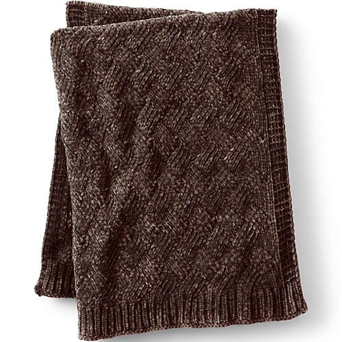 Chenille Throw Blanket - Rich Coffee