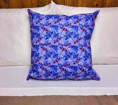 Handmade Embroidered Alaskan Aurora Bear Throw Pillow