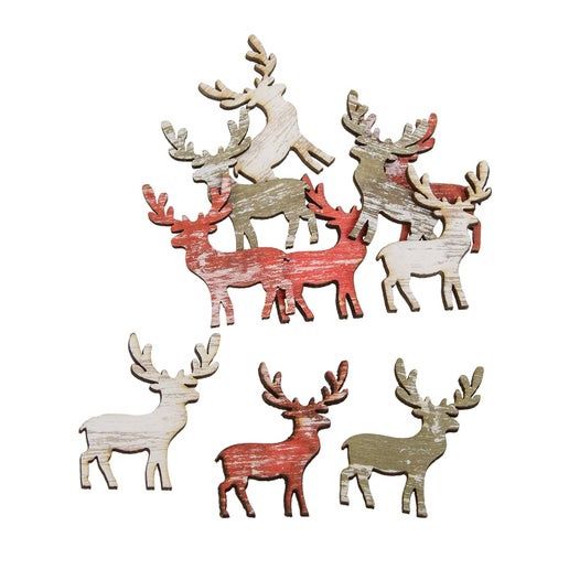 Rustic Print Deer Bowl Fillers Red/Green/White 12 per box Bright Ideas