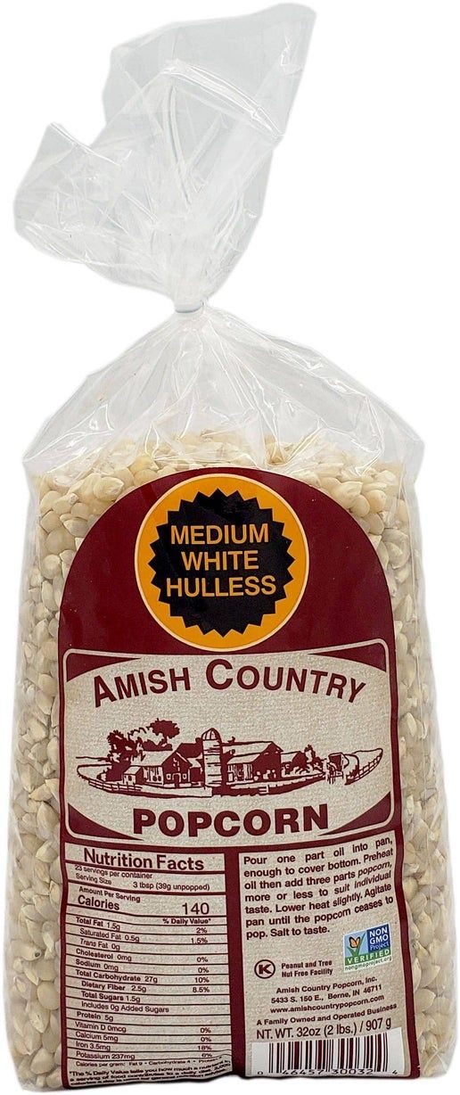Amish Country Popcorn - 2lb Bag of Medium White Popcorn