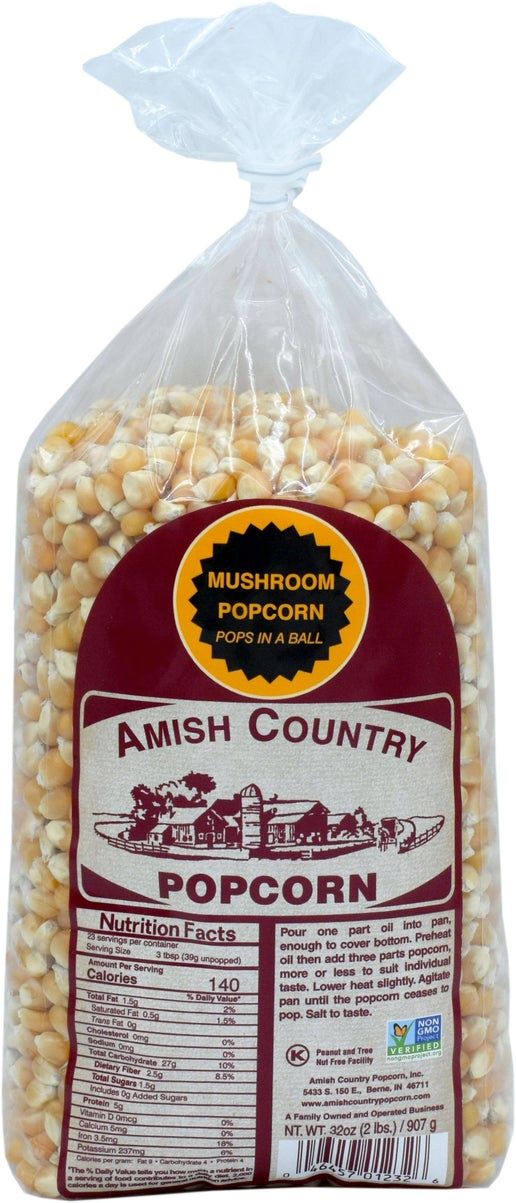 Amish Country Popcorn - 2lb Bag of Mushroom Popcorn