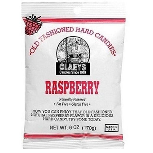 Claeys Old Fashioned Hard Candies - Raspberry - 12 Ct.