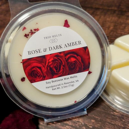 Wax Melts - Rose &amp; Dark Amber