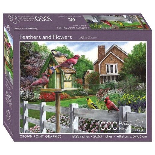 Crown Point Graphics - Feathers and Flowers - 1000 Piece Jigsaw Puzzle