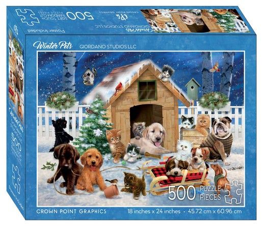 Crown Point Graphics - Winter Pets - 500 piece Jigsaw Puzzle