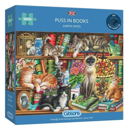 Gibsons Games Inc - Puss In Books 1000 Piece Jigsaw Puzzle