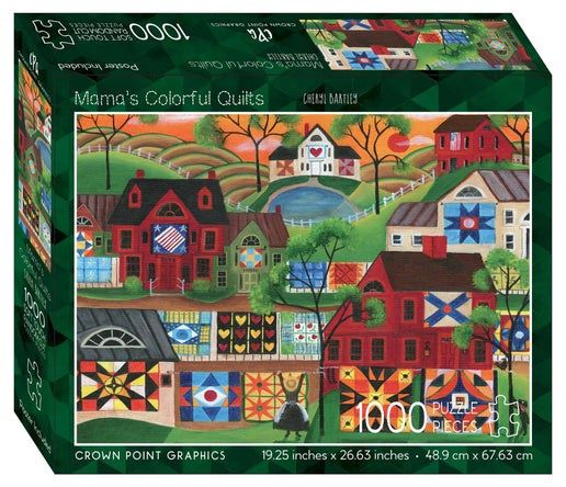 Mama's Colorful Quilts  - 1000 Piece Jigsaw Puzzle - Crown Point Graphics