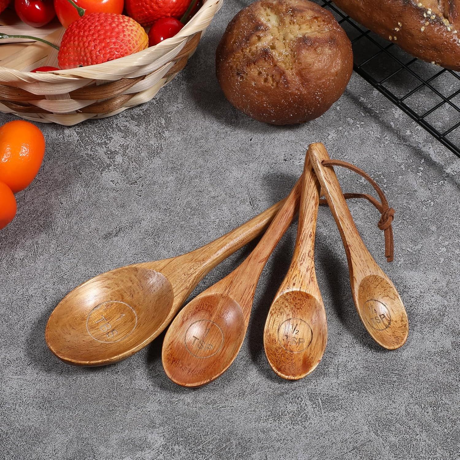 Wooden Measuring Spoons - Set of 4