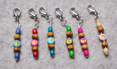 Beaded Stitch Markers for Crochet or Knitting | Set of 6