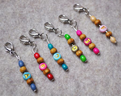 Beaded Stitch Markers for Crochet or Knitting | Set of 6