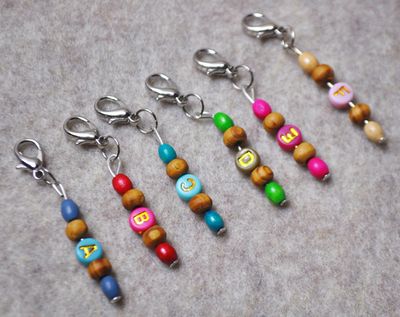 Beaded Stitch Markers for Crochet or Knitting | Set of 6