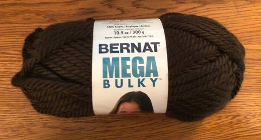 Bernat Mega Bulky Yarn, Mocha Brown