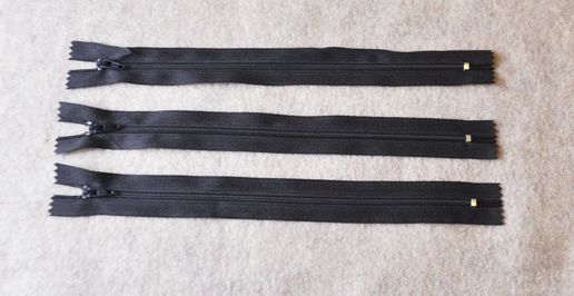 Black Nylon 10" Zipper