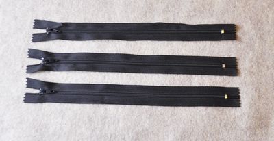 Black Nylon 10" Zipper