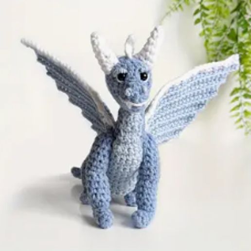 DIY Crochet Kit - Blue Flying Dragon