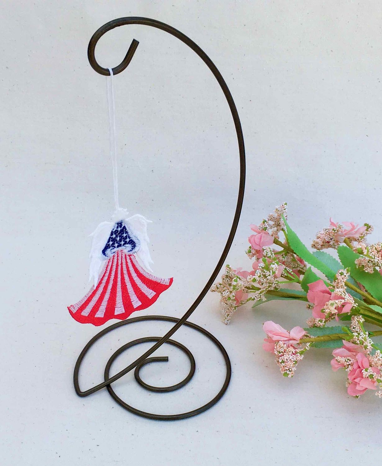 Embroidered Lace Patriotic Angel