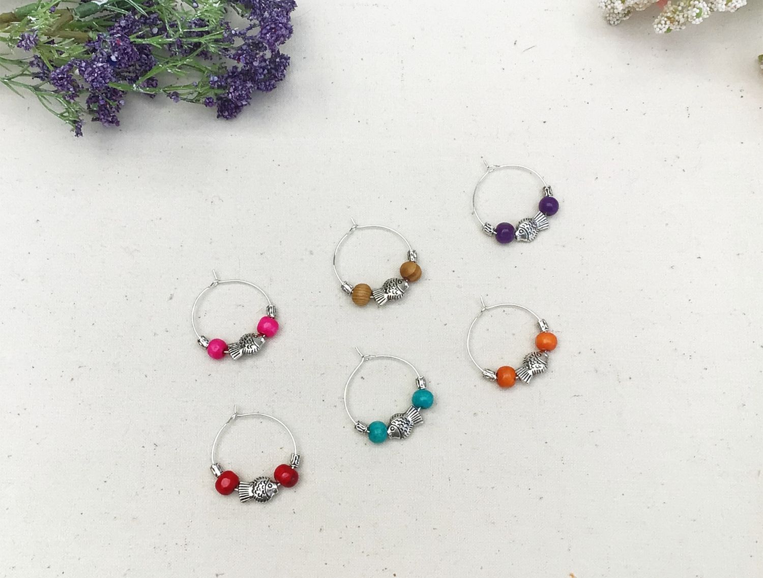 Beaded Wine Charms