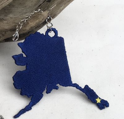 Embroidered Alaska State Star