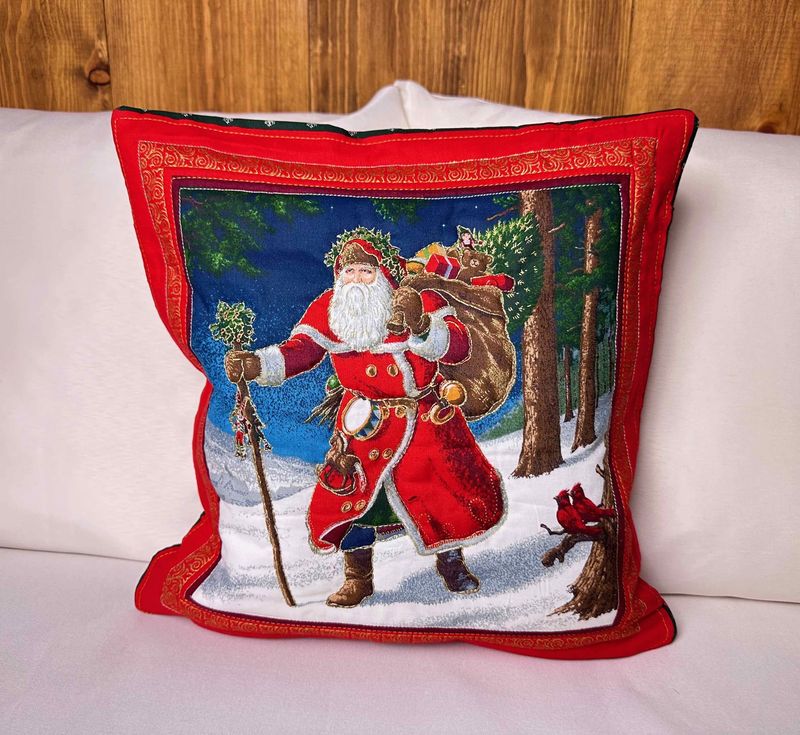 Quilted Christmas Pillow Covers with Invisible Zippers