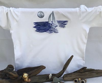 Embroidered - Long Sleeve - Sailboat